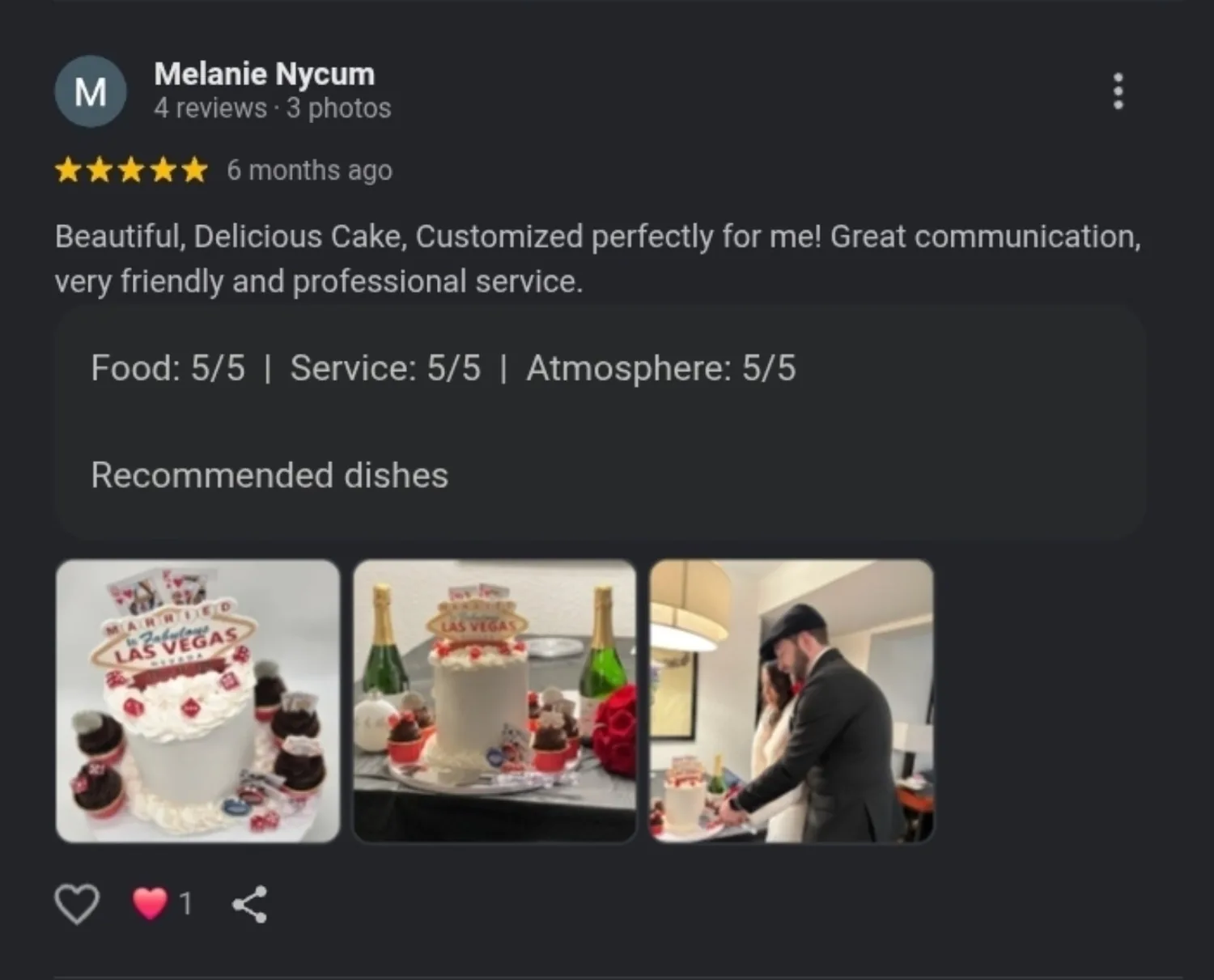 Baby Girl Bakes Google review 2