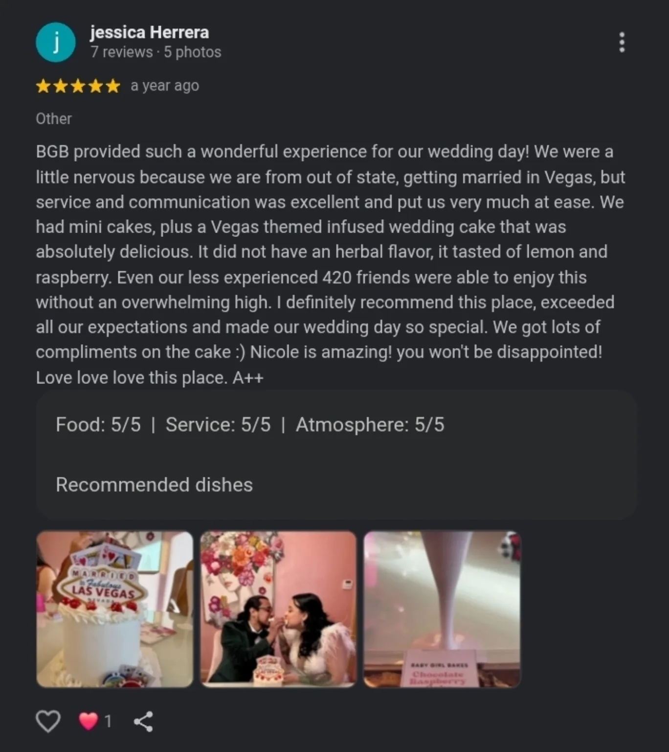 Baby Girl Bakes Google review 3