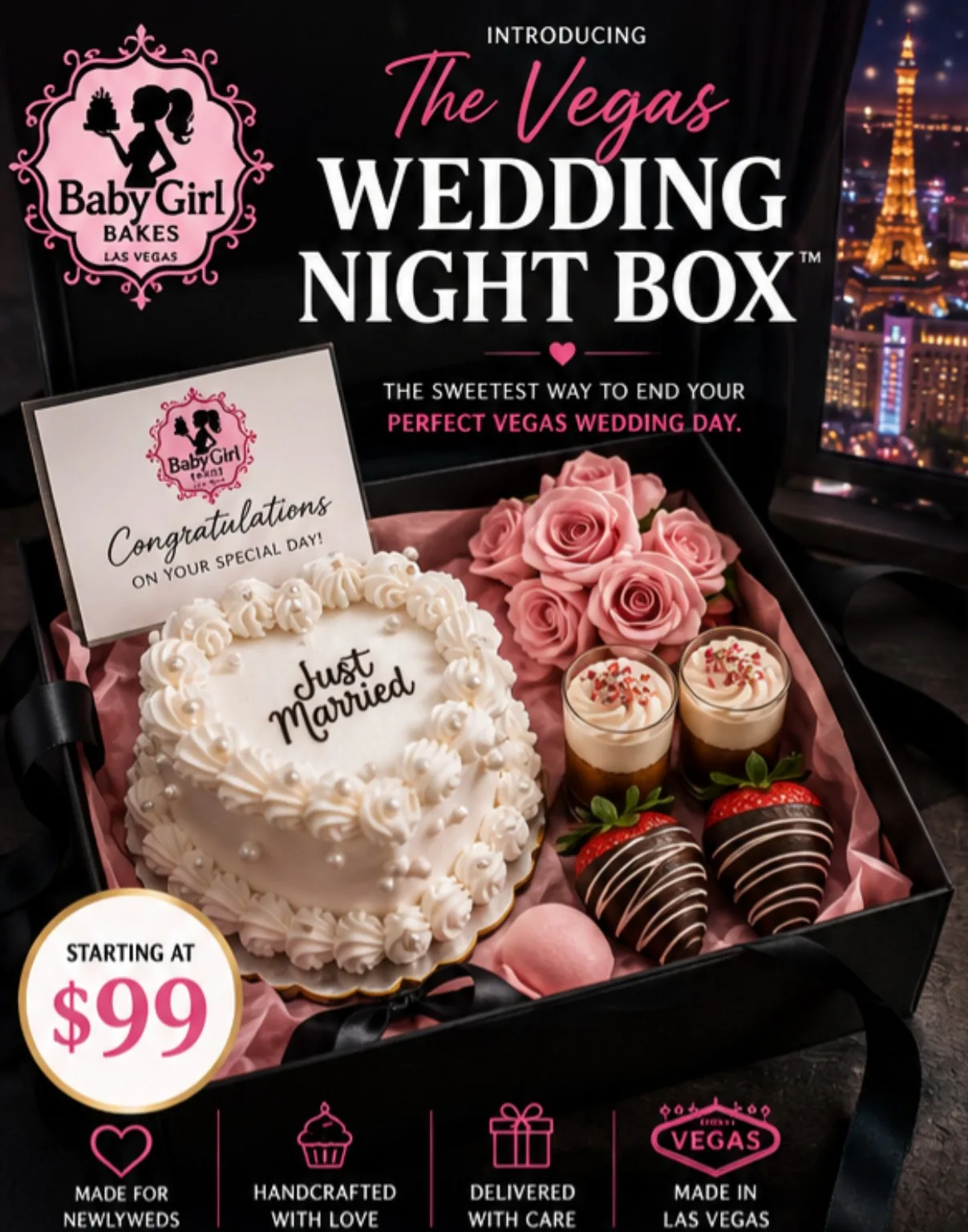 Vegas Wedding Night Box by Baby Girl Bakes